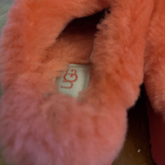 UGG Disquette Platform Slippers Sz 5 Hibiscus Pink Slip On - Picture 10 of 11